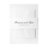 伝統的エレガント結婚シンプルScriptフォーマルs 招待状ベリーバンド (正面例)