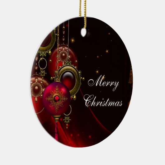 伝統的エレガントChristmasオーナメント セラミックオーナメント (右)