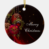 伝統的エレガントChristmasオーナメント セラミックオーナメント (正面)