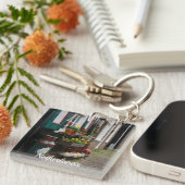 伝統的オランダの木製シューズ通り キーホルダー (正面右)