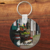 伝統的オランダの木製シューズ通り キーホルダー (裏面)