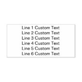 伝統的カスタム事業6ライン文字木材 ラバースタンプ (インプリント)