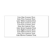 伝統的カスタム文字11ライン ラバースタンプ (インプリント)