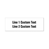 伝統的カスタム文字2ライン セルフインキングスタンプ (デザイン)