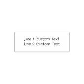 伝統的カスタム文字2ライン セルフインキングスタンプ (デザイン)