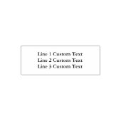 伝統的カスタム文字3ライン セルフインキングスタンプ (デザイン)