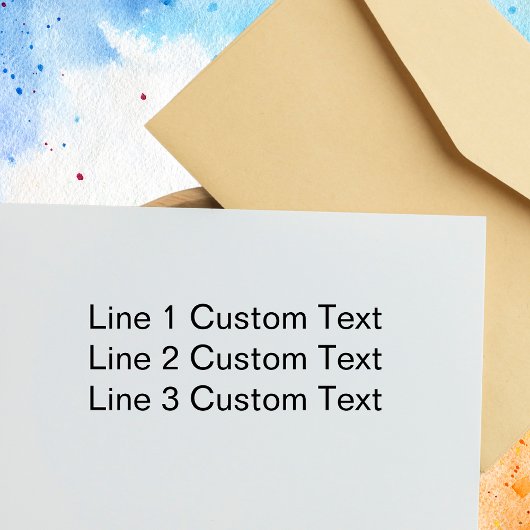 伝統的カスタム文字3ライン セルフインキングスタンプ