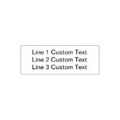 伝統的カスタム文字3ライン セルフインキングスタンプ (デザイン)