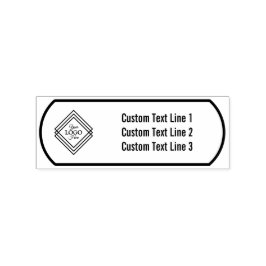 伝統的カスタム文字3ライン ラバースタンプ