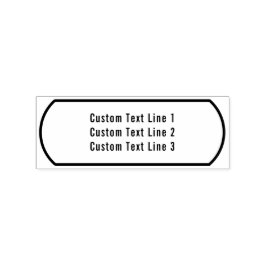 伝統的カスタム文字3ライン ラバースタンプ