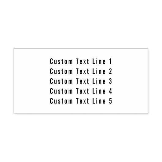 伝統的カスタム文字5ライン セルフインキングスタンプ (デザイン)