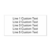 伝統的カスタム文字5ライン ラバースタンプ (インプリント)