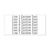 伝統的カスタム文字7ライン セルフインキングスタンプ (デザイン)