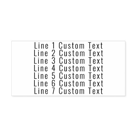 伝統的カスタム文字7ライン セルフインキングスタンプ (デザイン)