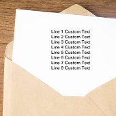 伝統的カスタム文字8ライン セルフインキングスタンプ