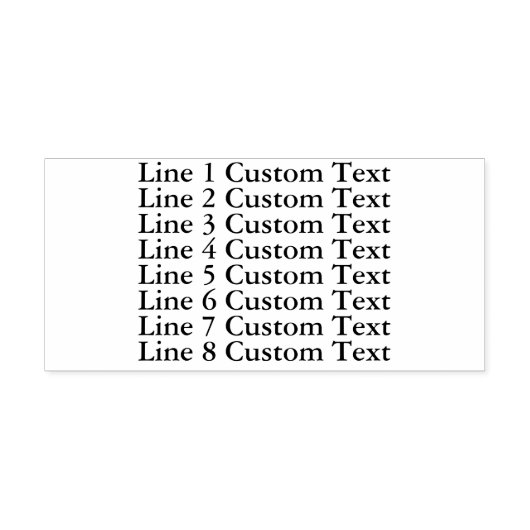 伝統的カスタム文字8ライン セルフインキングスタンプ (デザイン)