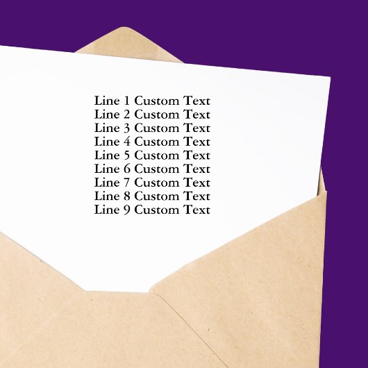 伝統的カスタム文字9ライン セルフインキングスタンプ