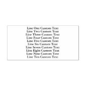 伝統的カスタム10ラインのセリフ文字 セルフインキングスタンプ (デザイン)