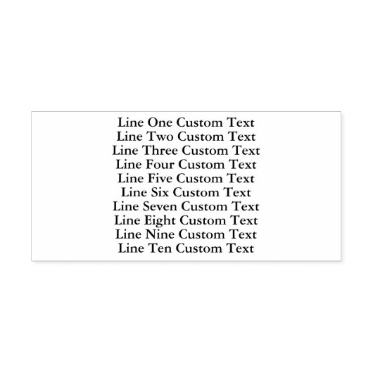 伝統的カスタム10ラインのセリフ文字 セルフインキングスタンプ (デザイン)