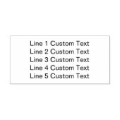 伝統的カスタム5ライン文字木材 ラバースタンプ (インプリント)