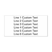 伝統的カスタムBusiness 6ライン・オブ・セリフ文字 セルフインキングスタンプ (デザイン)