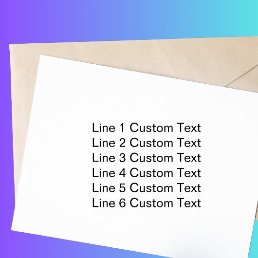 伝統的カスタムBusiness 6ライン・オブ・セリフ文字 セルフインキングスタンプ