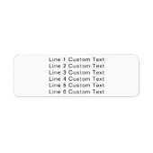 伝統的カスタムBusiness 6ライン・オブ・セリフ文字 ラベル (正面)