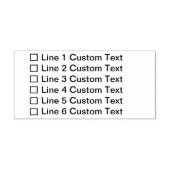 伝統的カスタムBusiness 6Linesチェックボックス セルフインキングスタンプ (デザイン)