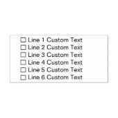 伝統的カスタムBusiness 6Linesチェックボックス セルフインキングスタンプ (デザイン)