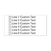 伝統的カスタムBusiness 6Linesチェックボックス ラバースタンプ (インプリント)