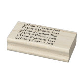 伝統的カスタムBusiness 6Linesチェックボックス ラバースタンプ (スタンプ)