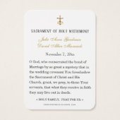 伝統的カソリッ結婚クの聖札 (裏面)