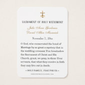 伝統的カソリッ結婚クの聖札 (裏面)