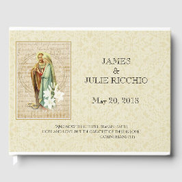 伝統的カソリッ結婚クの賛美ヴァージンマリア ゲストブック