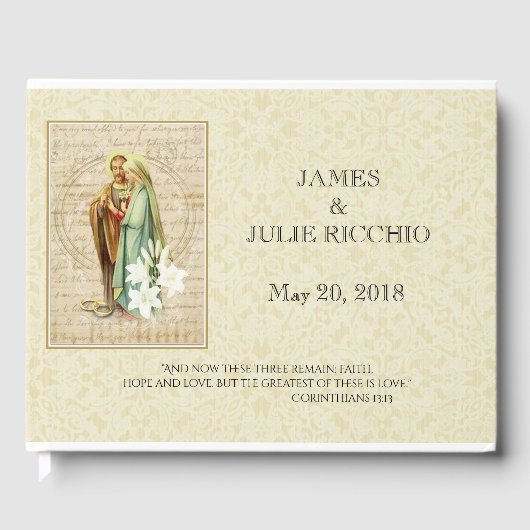 伝統的カソリッ結婚クの賛美ヴァージンマリア ゲストブック (正面)