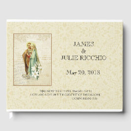 伝統的カソリッ結婚クの賛美ヴァージンマリア ゲストブック