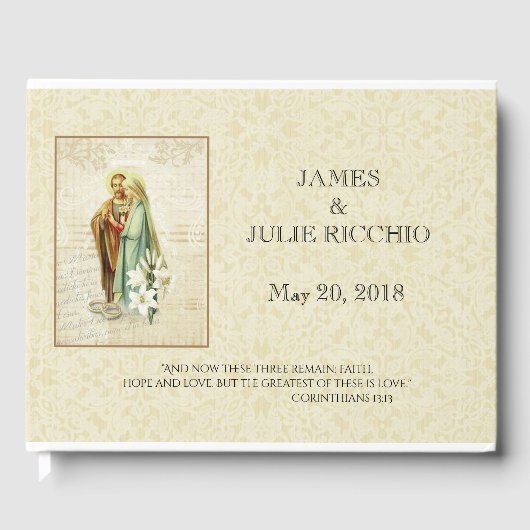 伝統的カソリッ結婚クの賛美ヴァージンマリア ゲストブック (正面)