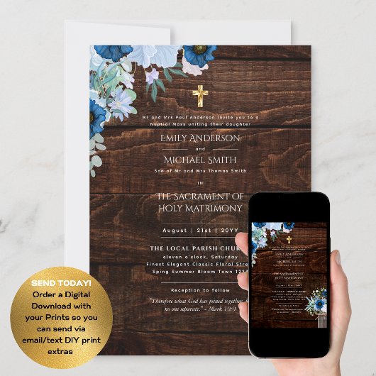 伝統的カトリックの結婚初期のミサ 招待状