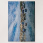 伝統的カラフル魚釣り船 ジグソーパズル (縦)