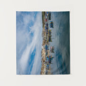 伝統的カラフル魚釣り船 タペストリー (正面)