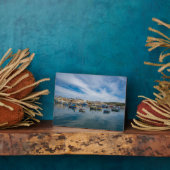 伝統的カラフル魚釣り船 フォトプラーク (側面)