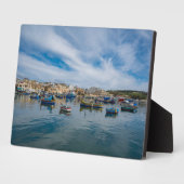 伝統的カラフル魚釣り船 フォトプラーク (側面)