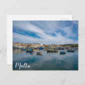 伝統的カラフル魚釣り船 ポストカード (正面/裏面)