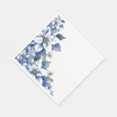 伝統的クエレガントリスマスポインセチア スタンダードランチョンナプキン (角)