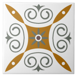 伝統的クラシックイタリアン地中海の茶 タイル