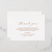 伝統的クラシックサンキューカード 箔招待状ポストカード (正面/裏面)