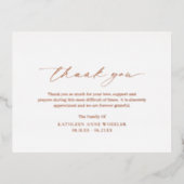 伝統的クラシックサンキューカード 箔招待状ポストカード (正面)