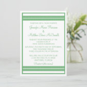 伝統的クラシックストライプ結婚式招待状 招待状 (スタンド正面)