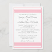 伝統的クラシックストライプ結婚式招待状 招待状 (正面)