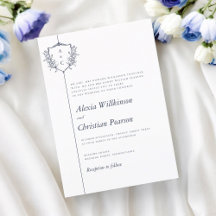 伝統的クラシックネイビー結婚クレスト